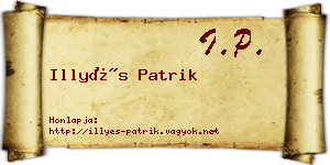 Illyés Patrik névjegykártya